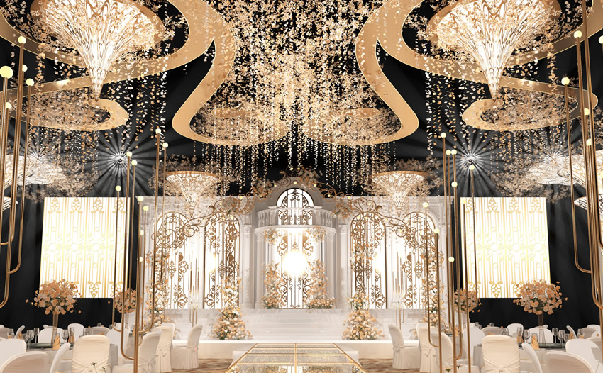 西乡花木兰喜事汇金色大厅效果展示